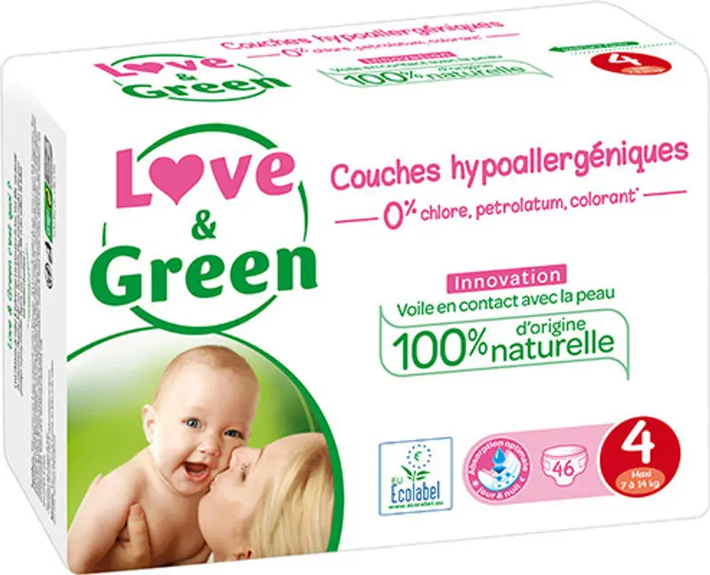 Hypoallergenic Disposable Nappies – Size T4 (7–14Kg), 46 Count 1