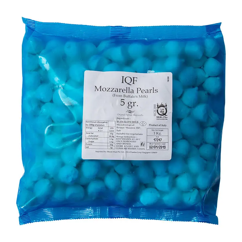 Iqf Buffalo Mozzarella Pearls – 5G Each, 1Kg 1
