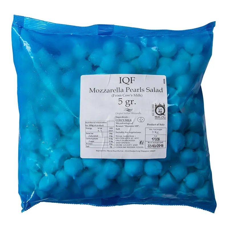 Iqf Regular Mozzarella Pearls – 5G Each, 1Kg 1