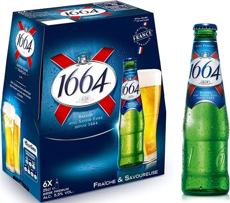 Kronenbourg 1664 Blonde Lager – 5.5% Abv Premium Beer (25Cl) 1
