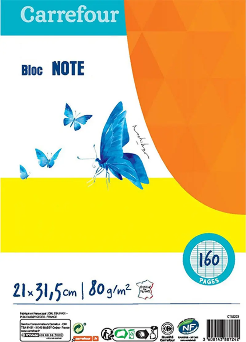 Large Notepad – Pre-Punched, Large Grid, 21 × 31.5 Cm (#119760) 1