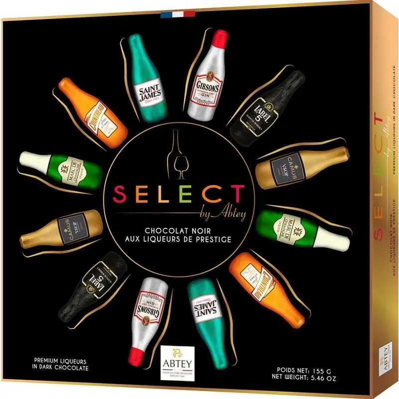Mini Chocolate-Liqueur Bottles – 155G Set 1