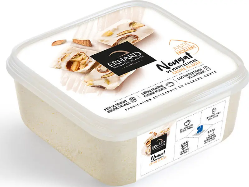 Montélimar Nougat Ice Cream – 450G French-Inspired Almond-Honey Frozen Delight 1