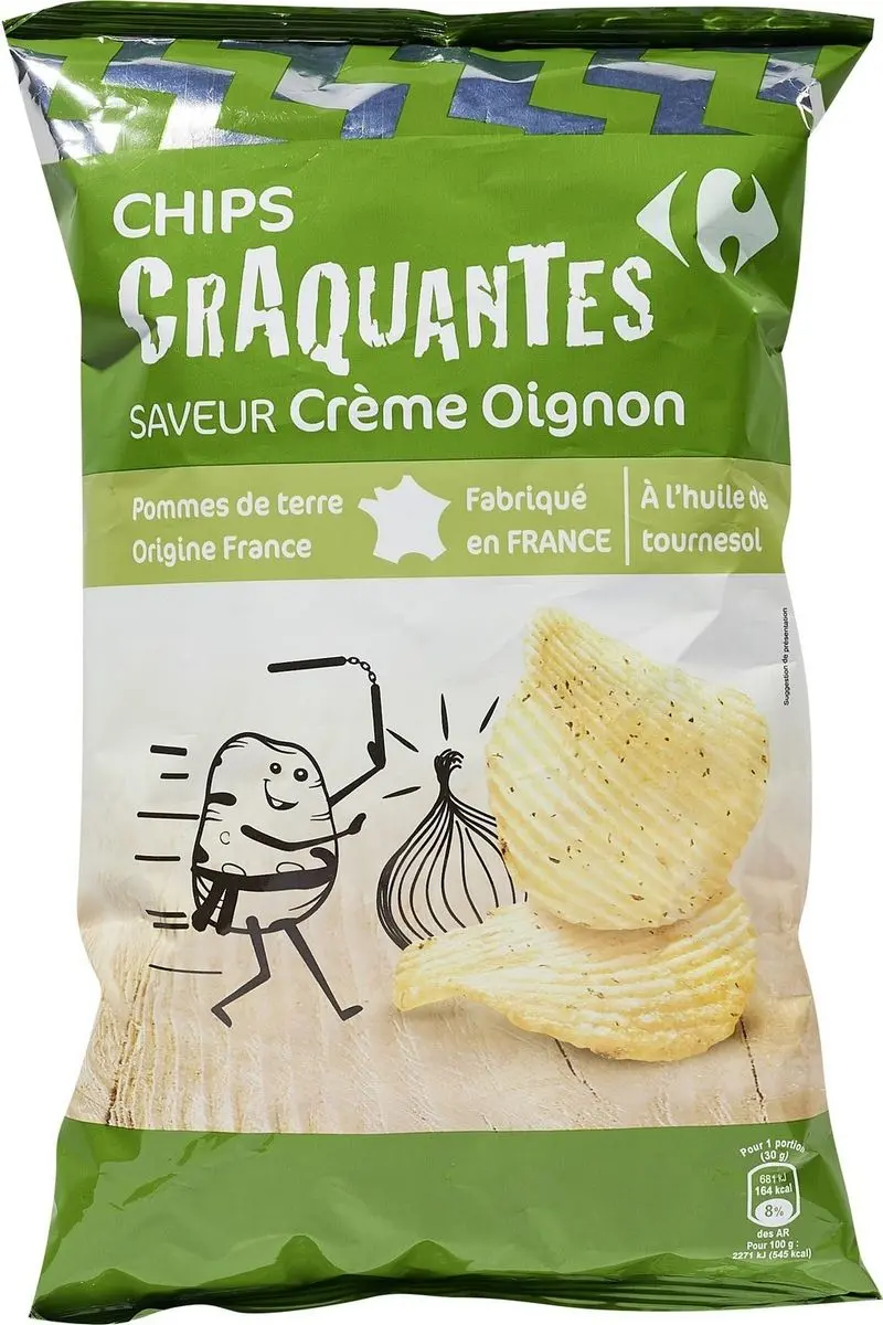 Onion Cream Potato Chips – 150G Savory Crisp (#117175) 1
