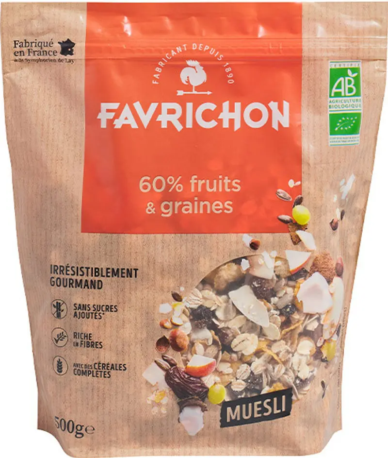 Organic 60% Fruits & Nuts Muesli – 500G Premium Blend (#122165) 1