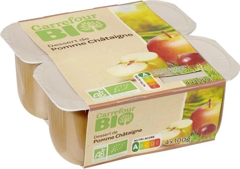 Organic Apple & Chestnut Compote Dessert – 100G Wholesome Spoonable Treat 1