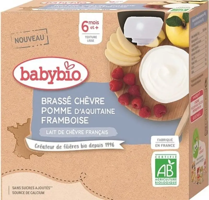 Organic Apple-Raspberry Goat Milk Yogurt – 85G 1