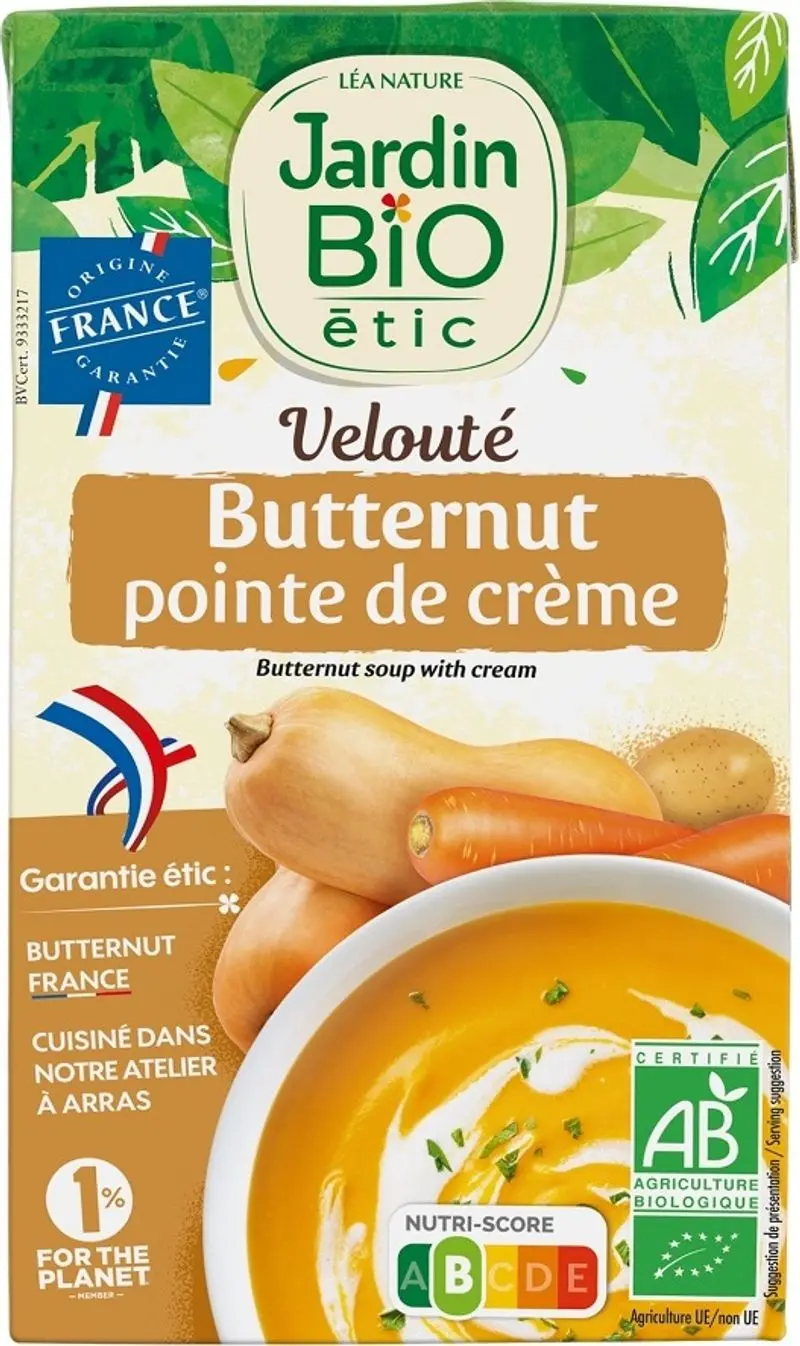 Organic Butternut Squash & Cream Soup – 1-Liter Carton 1