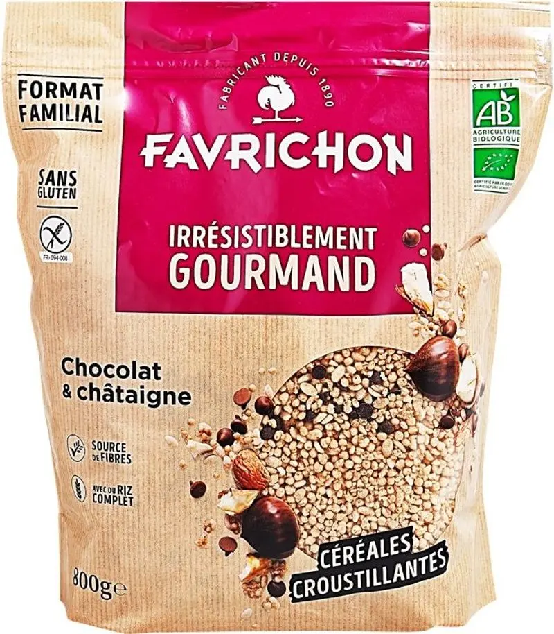 Organic Chocolate Chestnut Breakfast Cereal – 800G Bag (#122192) 1