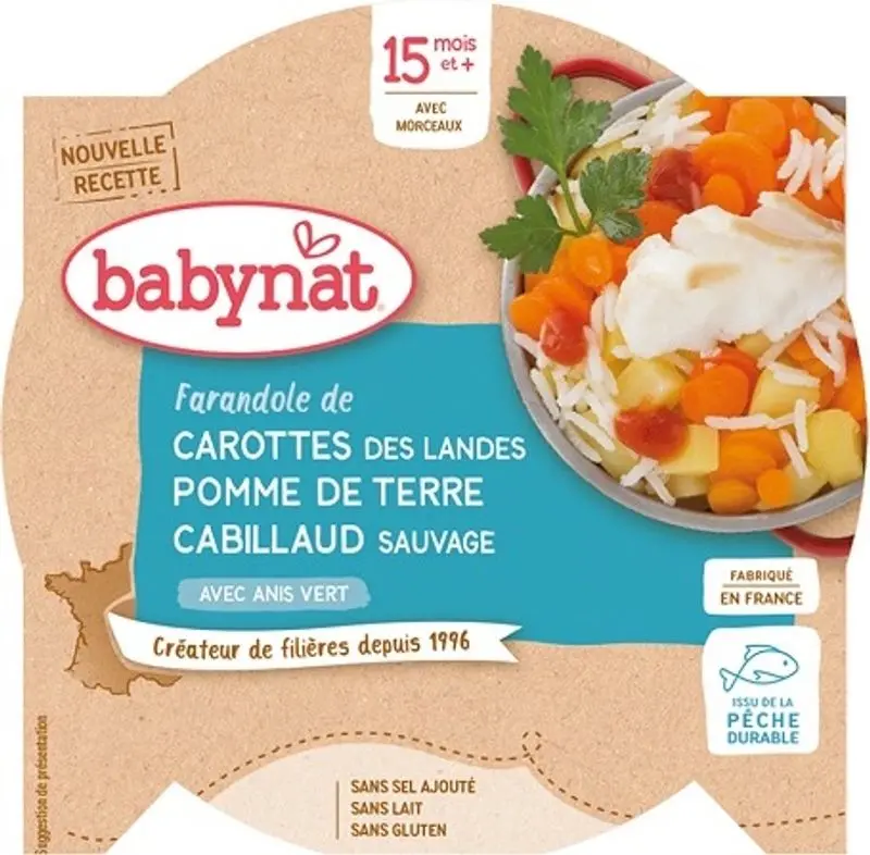 Organic Cod, Carrot & Potato Baby Puree – 260G 1