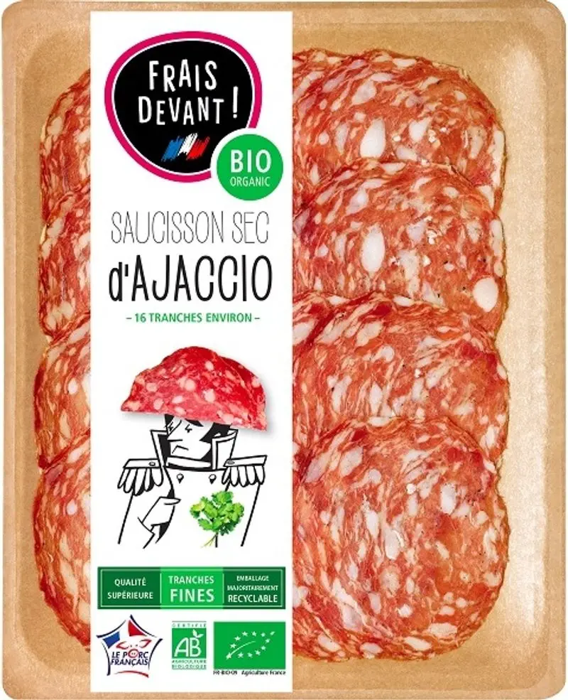 Organic Corsican Dry Cured Sausage – 70G, Rustic Herbs & Sun-Dried Flavor (#124817) 1