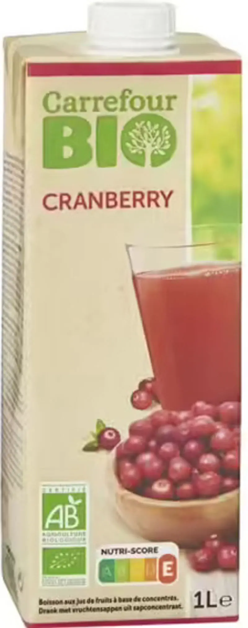 Organic Cranberry Juice – 1 Litre (#118453) 1