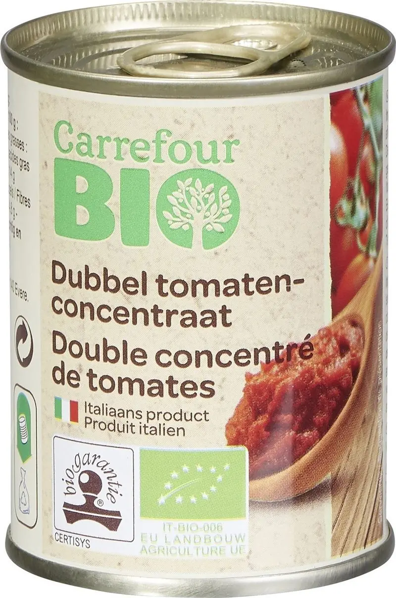 Organic Double-Concentrated Tomato Paste – 140G Rich & Intense (#117877) 1