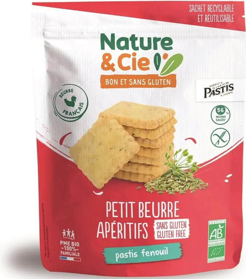 Organic Fennel & Pastis Petit Beurre Biscuits – 80G Gf 1
