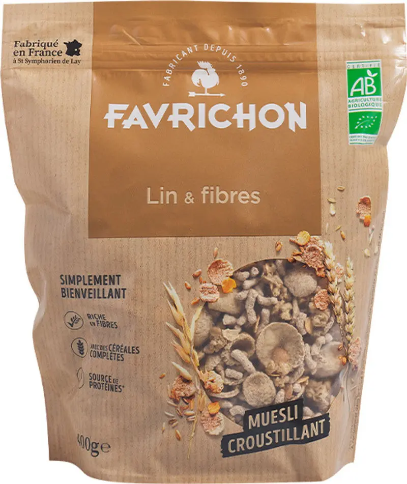 Organic Flaxseed Fiber Muesli, 400G (#122207) 1