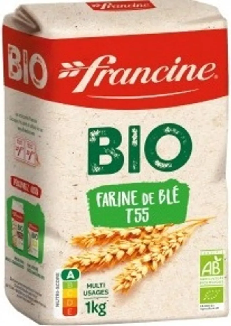 Organic French T55 Wheat Flour – 1 Kg 1