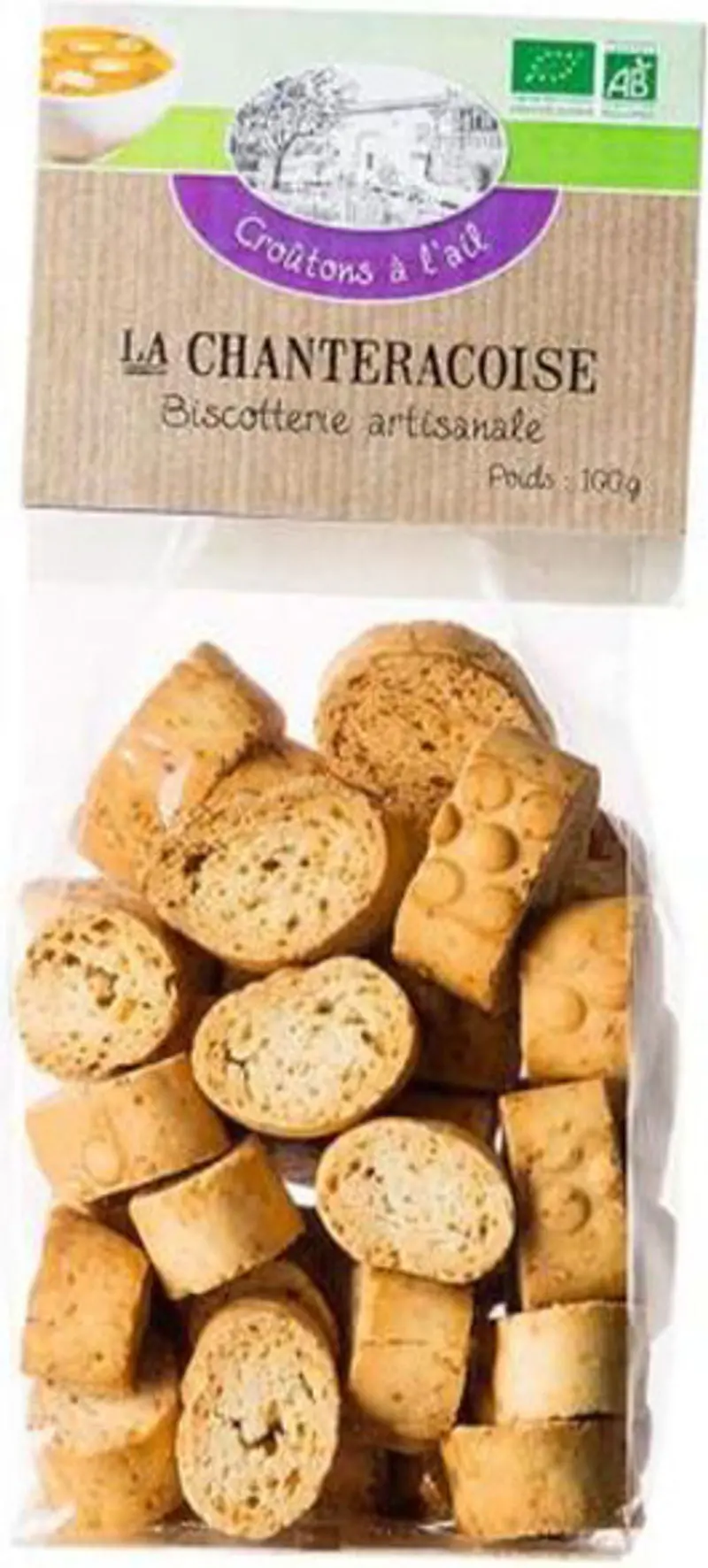Organic Garlic Croutons – 100G 1