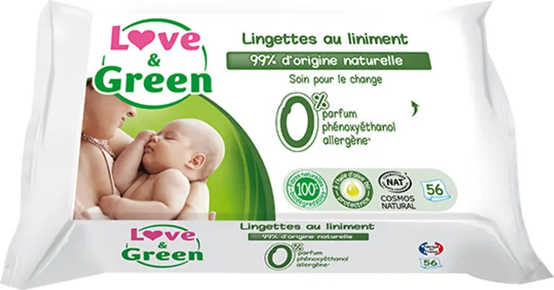 Organic Liniment-Infused Baby Wipes – 56 Count 1