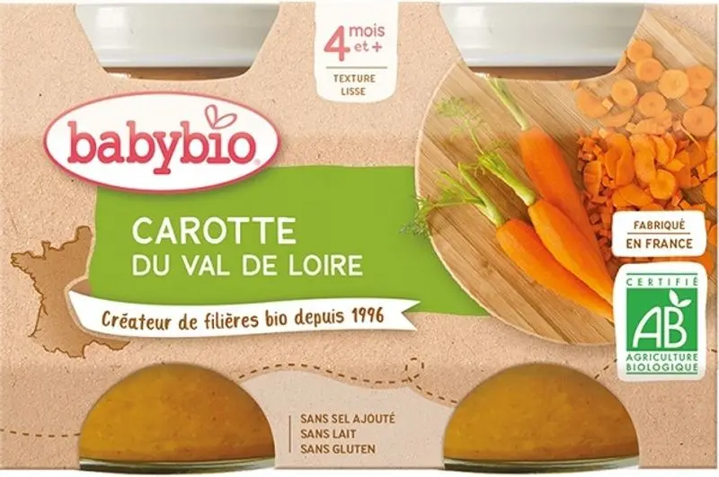 Organic Loire Valley Carrot Baby Puree – 130G 1