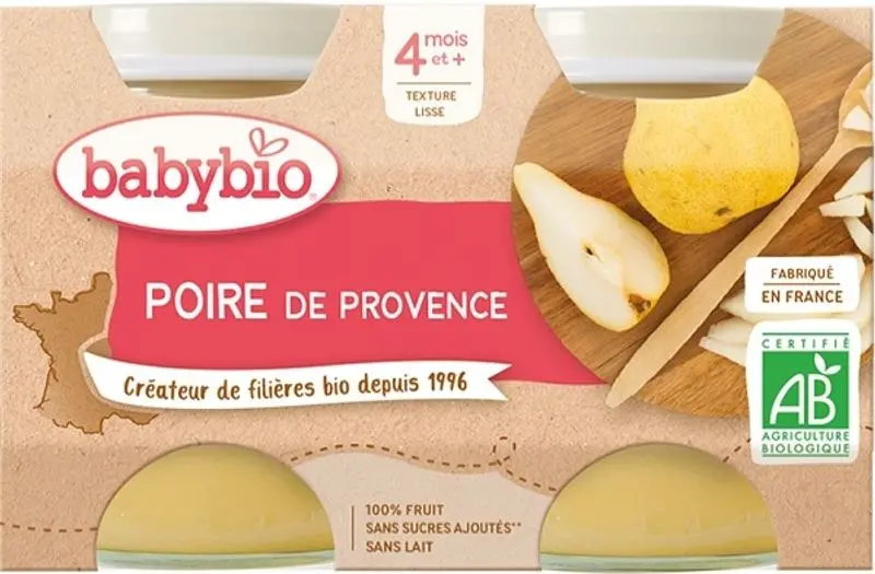 Organic Provençal Pear Puree For Infants – 130G 1