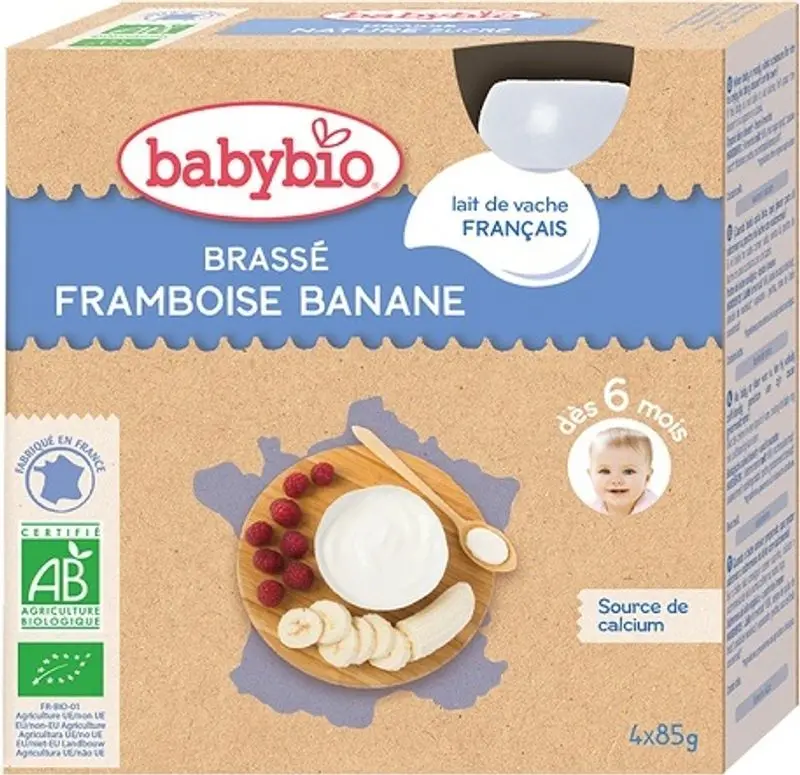 Organic Raspberry-Banana Yogurt Cup – 85G 1