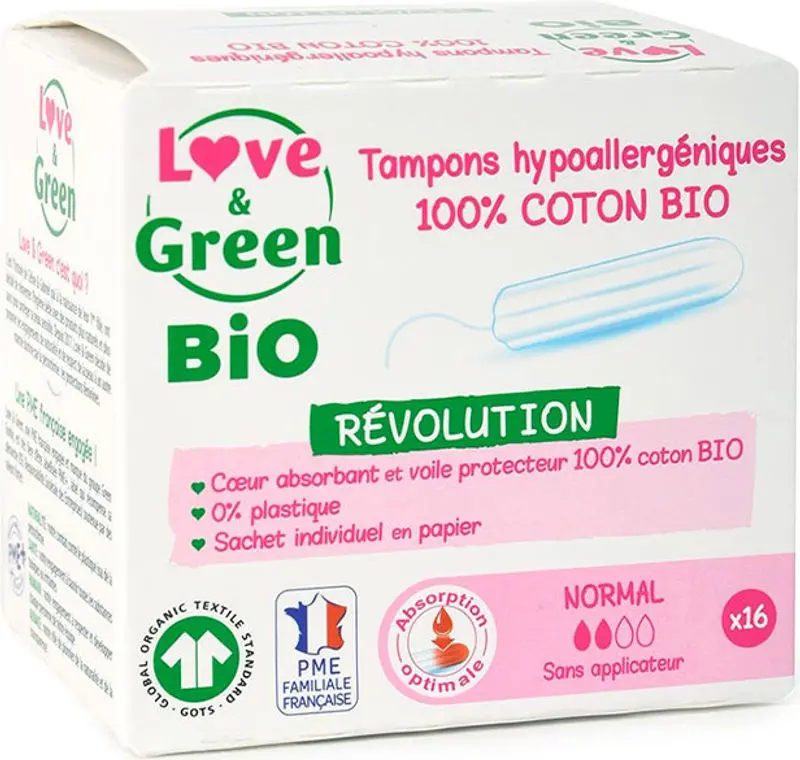 Organic Regular Digital Tampons – Compact & Comfortable, 16-Pack 1