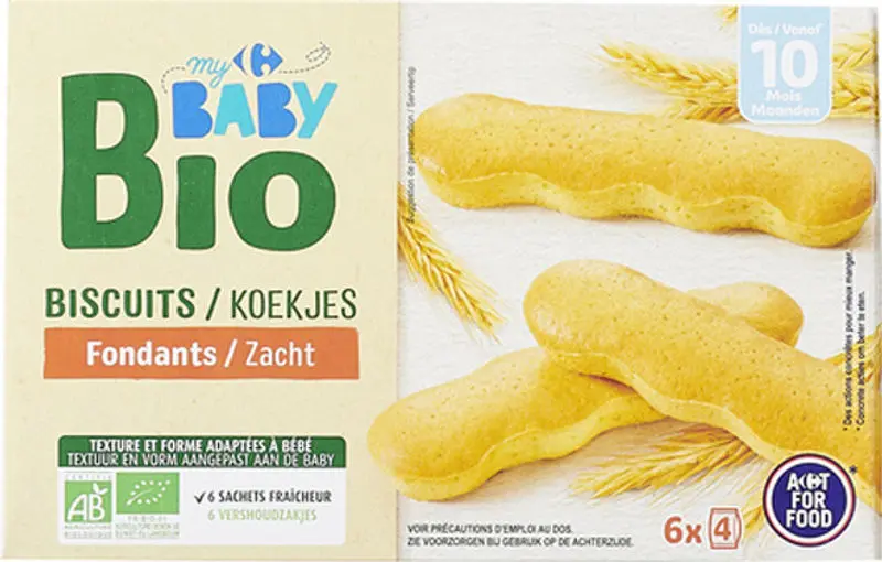 Organic Teething Biscuits – For Babies 10+ Months, 120G Box (#118365) 1