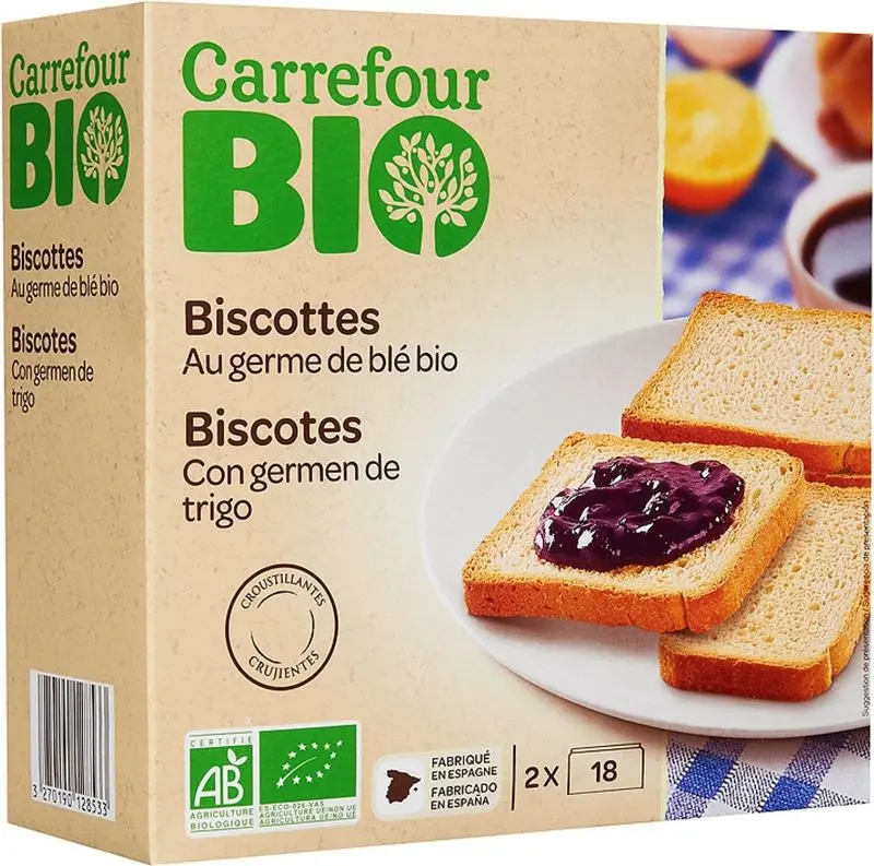 Organic Wheat Germ Biscottes – Protein-Enriched Toast Sticks (300G, Sku #118063) 1