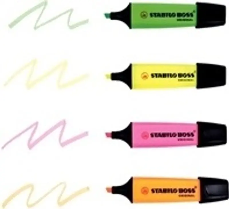 Pack Of 4 Colorful Highlighters – Chisel Tip, Assorted Vibrant Hues 1