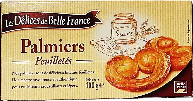 Palmera (Palmier) Biscuits 100G – Swirled, Caramelised Pastry Cookies (#116554) 1