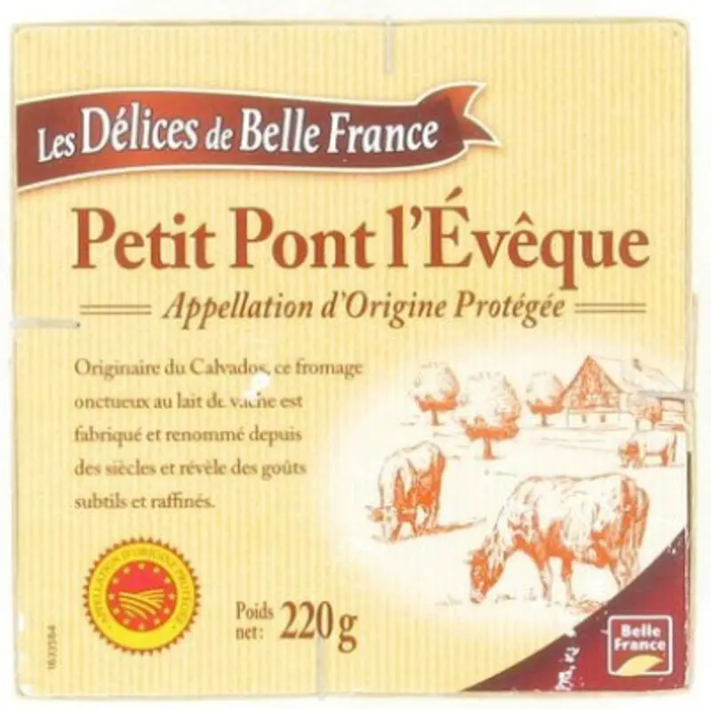Petit Pont-L’Évêque Aop Cheese – 220G Traditional Wheel 1
