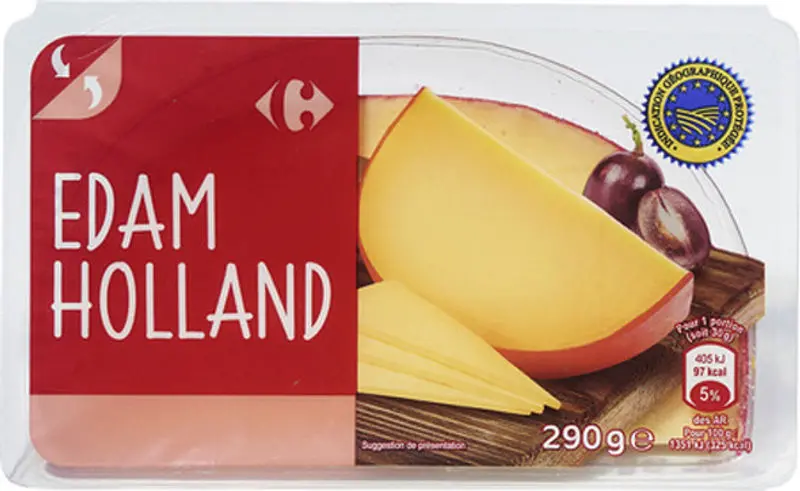 Pgi Holland Edam Cheese – Semi-Hard Dutch Wheel, 290G (#116827) 1