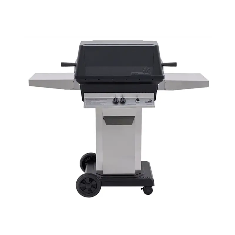 Pgs A40 Cast Aluminum Gas Grill On Portable Stainless Steel Pedestal Base 1