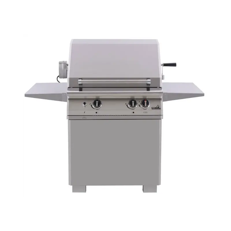 Pgs Legacy Newport 30-Inch Natural Gas Grill With Infrared Rear Burner, Rotisserie Kit, And Pedestal Stand 1