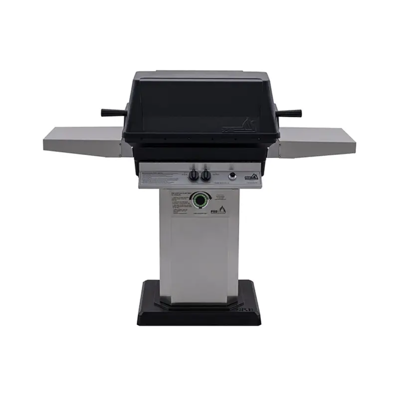 Pgs T-Series T40 Commercial Cast Aluminum Gas Grill With Timer And Stainless Steel Patio Stand 1