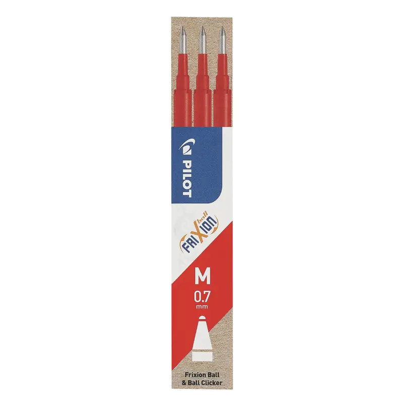Pilot Frixion Clicker Red Erasable Pen Refill – 0.7Mm (#119814) 1
