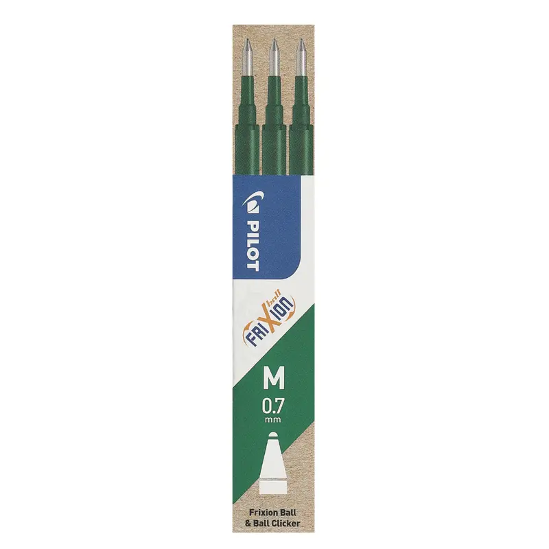 Pilot Frixion Green Refill Pack – 3×0.7Mm 1