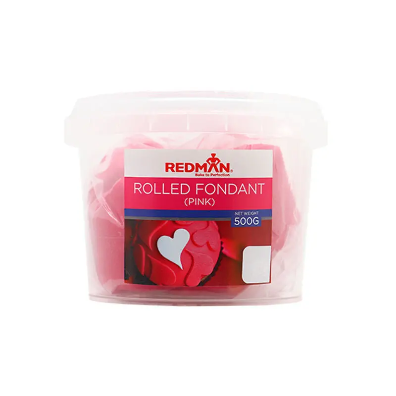 Pink Rolled Fondant – 500G Block (Sku #66239) 1