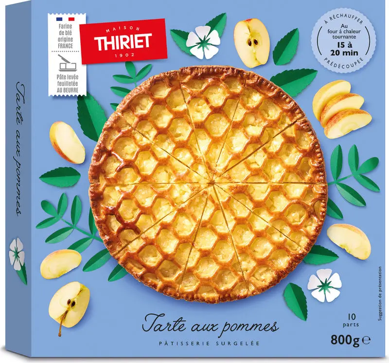 Pre-Sliced Apple Pie, Baked & Ready To Serve – 800G 1