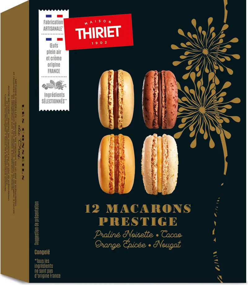 Prestige Macarons – 12-Piece Gourmet Assortment, Handcrafted French Confectionery 1