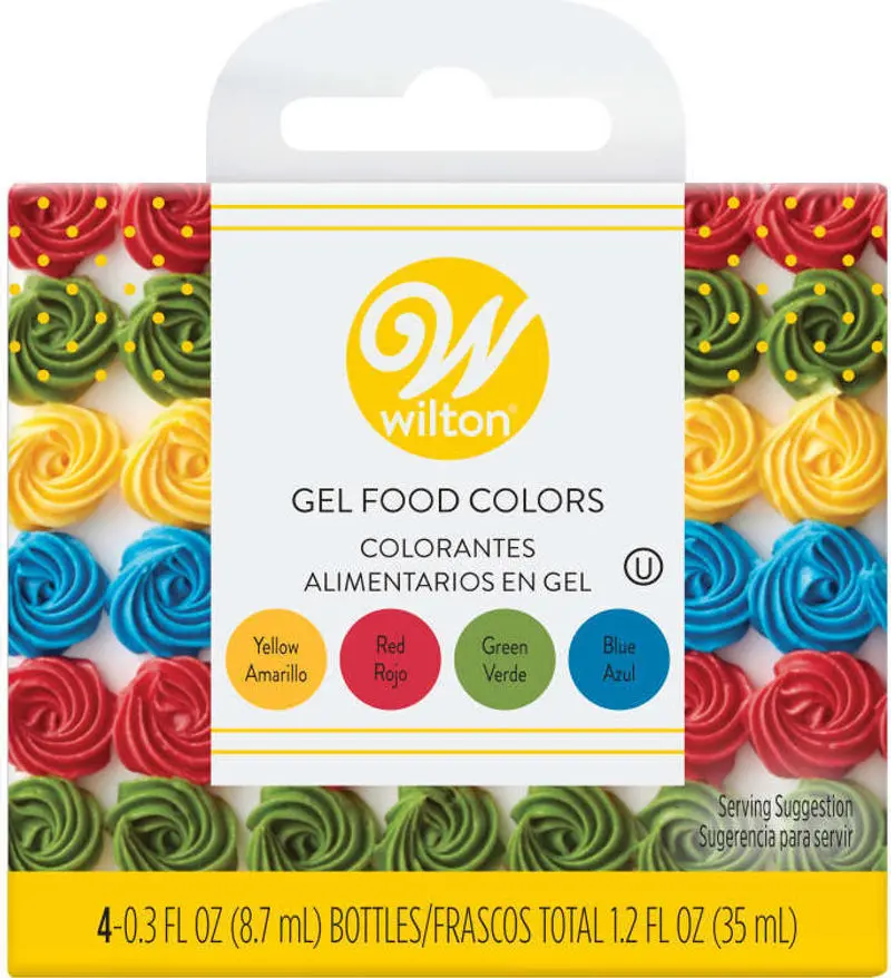 Primary Color Gel Food Coloring Set – 4 Bottles (#66977) 1