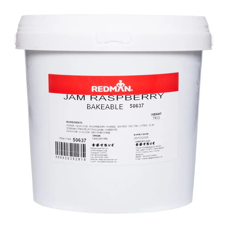 Raspberry Bakeable Jam – 7 Kg High-Fruit, Oven-Stable Spread 1
