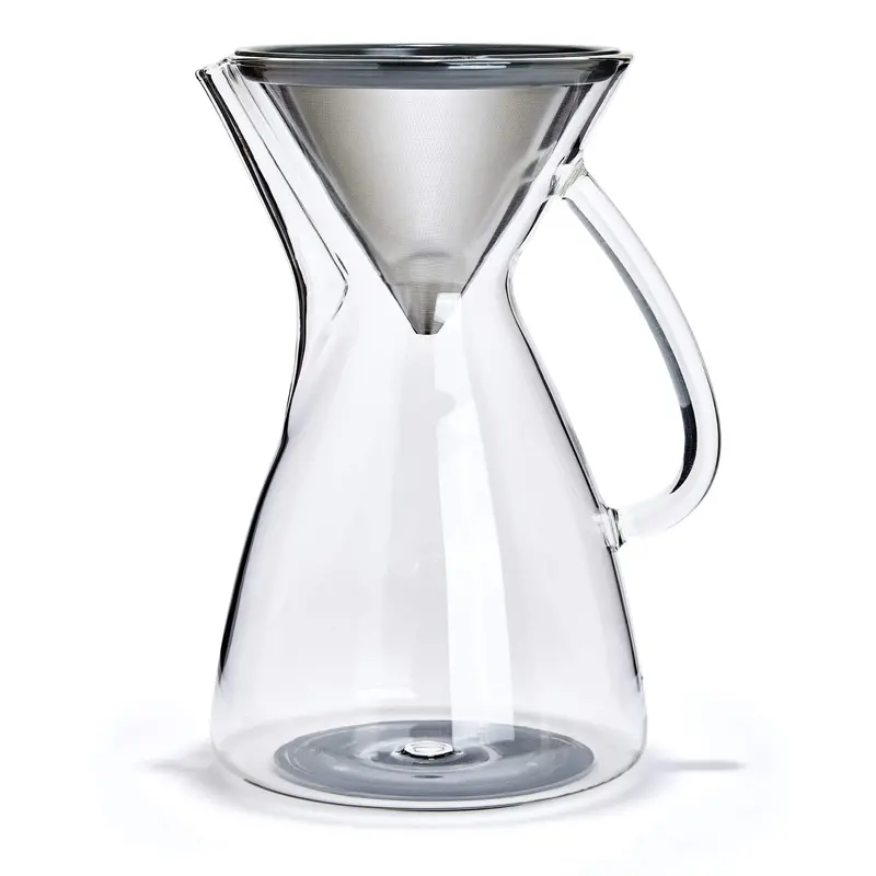 Ratio Glass Carafe Paired With Kone Reusable Filter 1