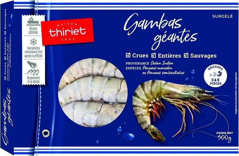 Raw Whole Giant Prawns – 500G (3–5 Count), Sustainably Sourced Seafood 1