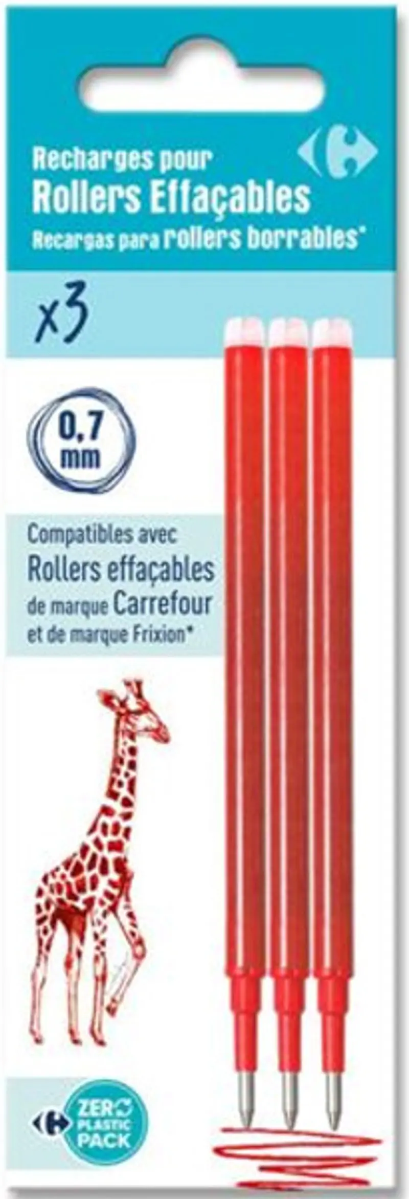 Red Erasable Rollerball Refills – 3-Pack 0.7Mm Heat-Sensitive Ink (#119815) 1