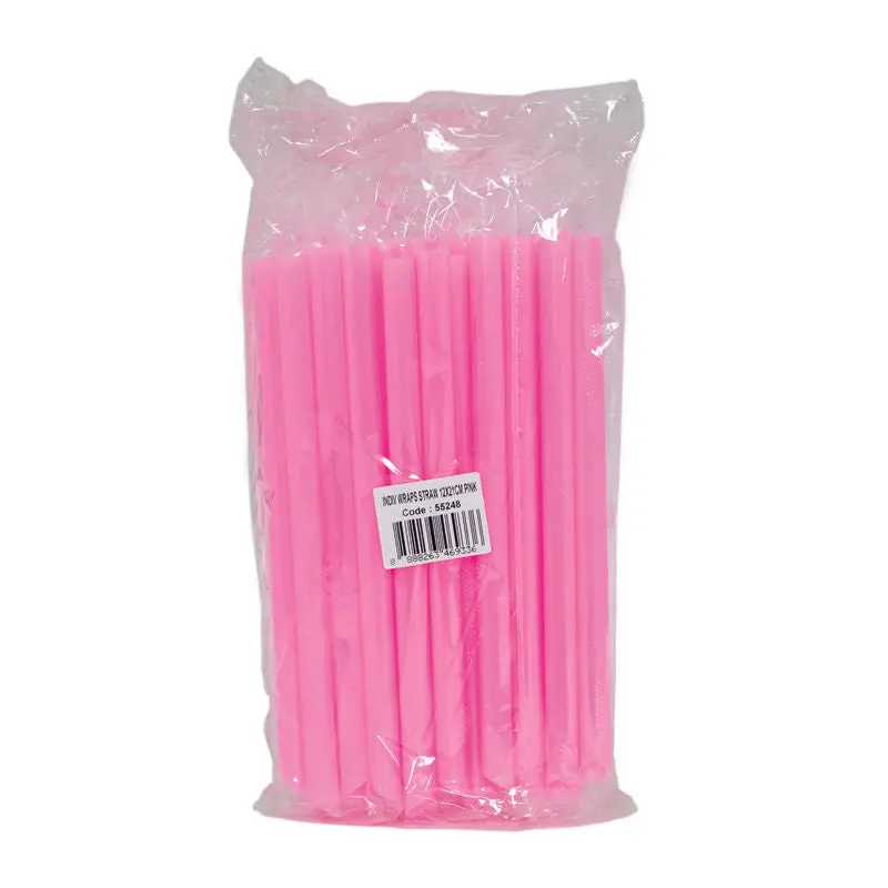 Single-Wrapped Pink Paper Straw – 12 × 21 Cm 1