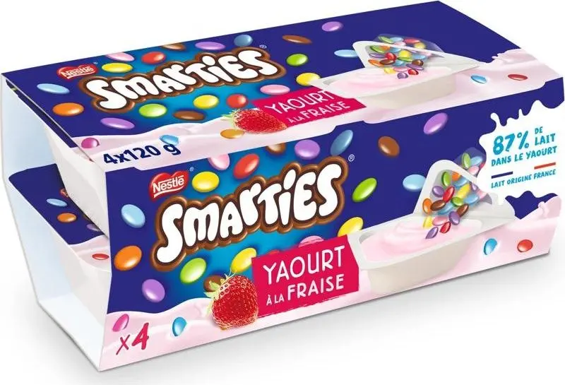 Smarties Strawberry Yogurt Drink With Straw, 120G 1