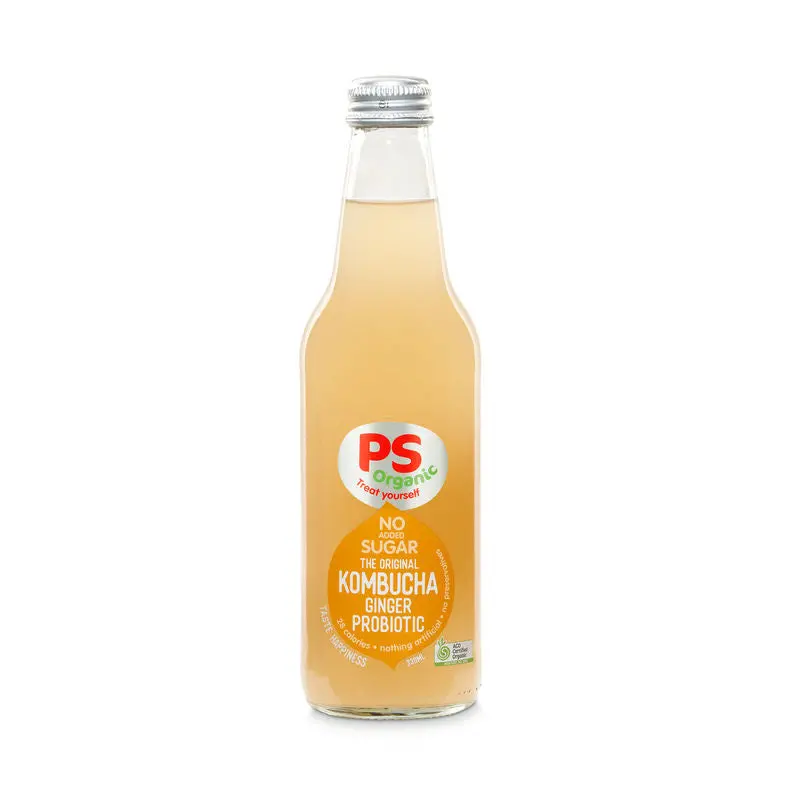 Spiced Ginger Kombucha, Naturally Fermented, 330Ml Bottle 1