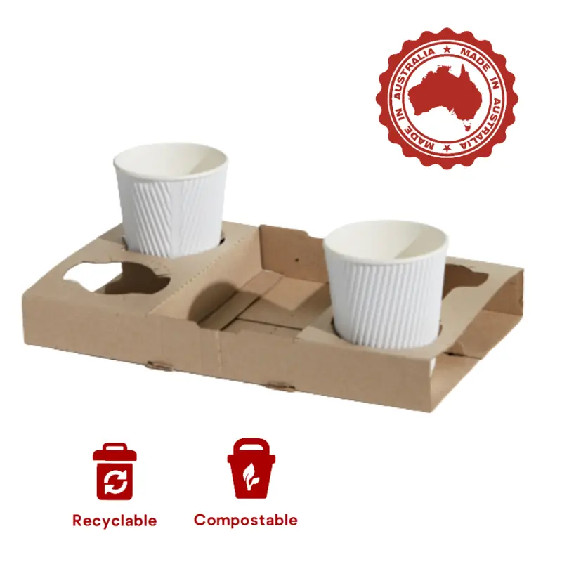 Stackable 4-Cup Beverage Serving Tray (Pack Of 100) 1