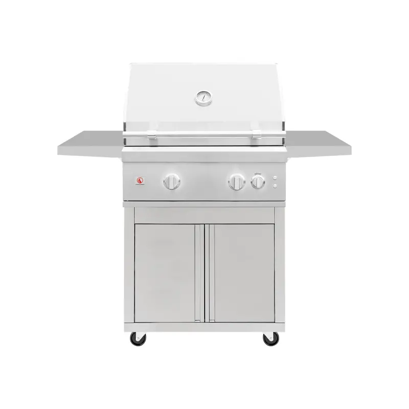 Summerset Quest 30-Inch Dual-Burner Gas Grill With Rear Infrared Rotisserie & Interchangeable Griddle Plate 1